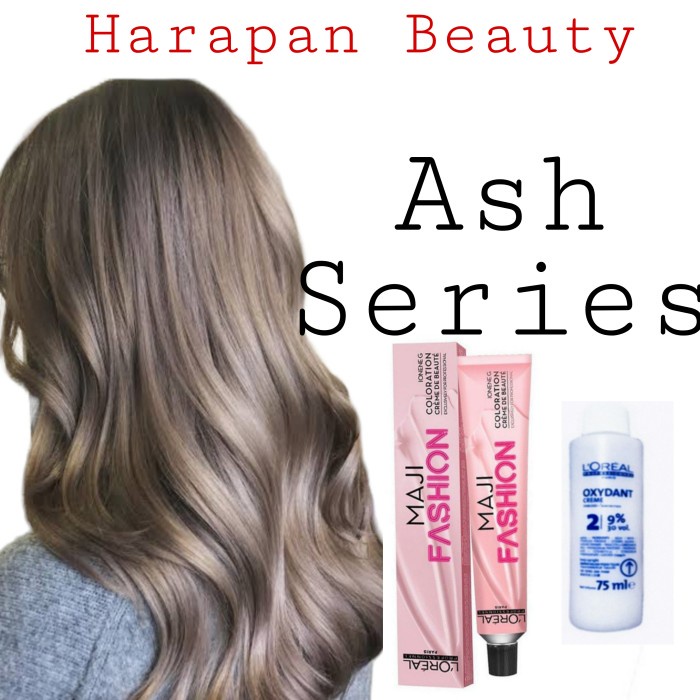 ASH SERIES Cat rambut loreal maji maji , pewarna rambut