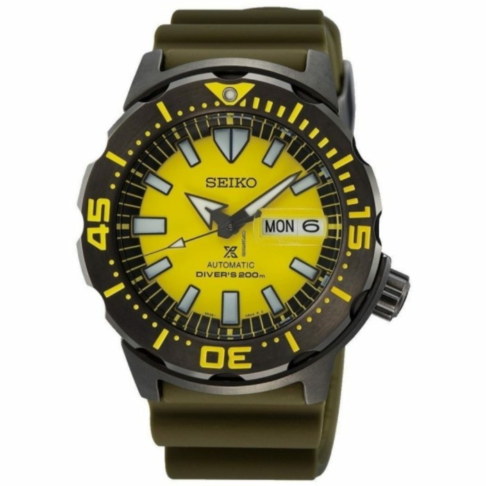 ✅Sale Seiko Prospex Automatic Srpf35K1 Yellow Monster Original Srpf35 Terbatas