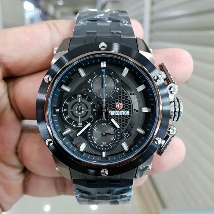 ✅Sale Expedition E 6748 - Jam Tangan Pria Original - Grey Black Berkualitas