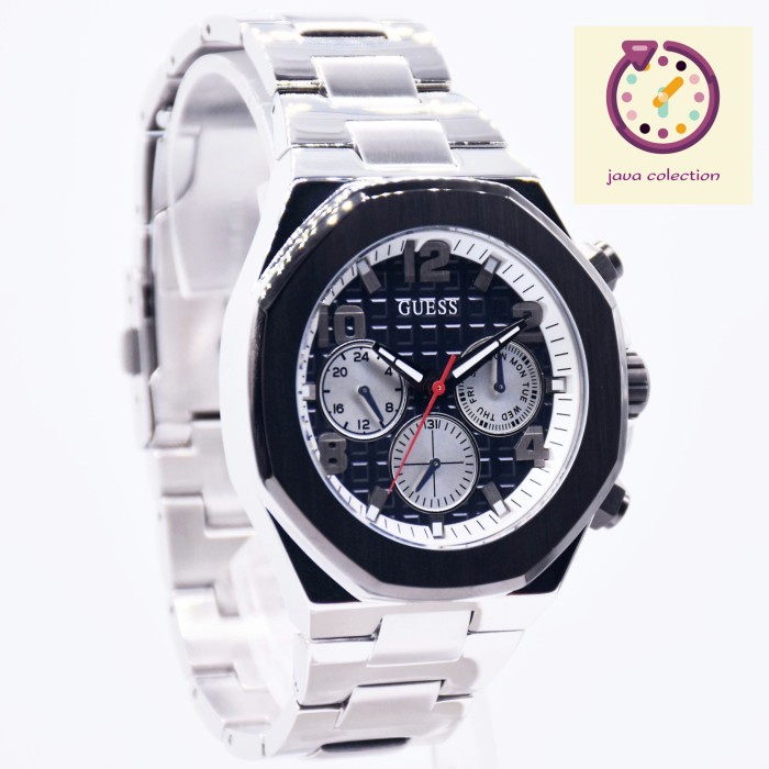 ✅Ori Jam Tangan Pria Guess Gw0489G1 Silver Empire Original Resmi Bisa Gojek