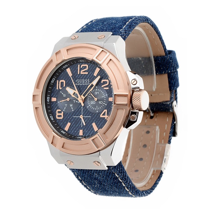 ✅Original Jam Tangan Guess Rigor W0040G6 Denim Original Diskon