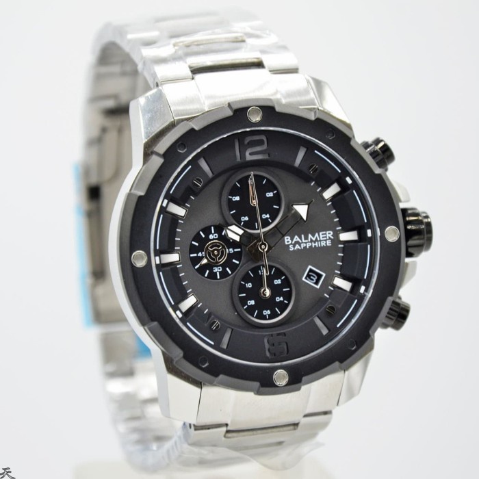 ✅Sale Jam Tangan Pria Balmer B7978 Silver Cronograp Sapphire Glass Original Bisa Gojek