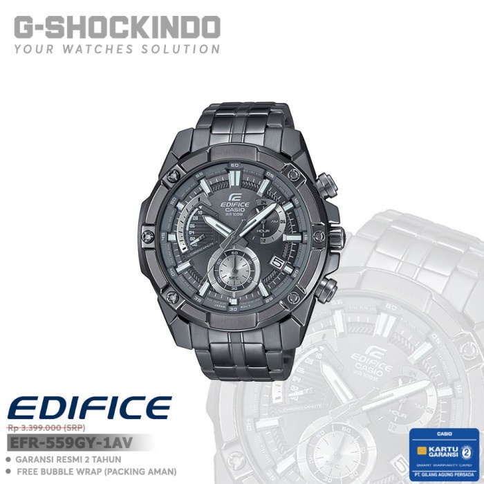 ✅Original Casio Edifice Efr-559Gy-1Av / Efr-559Gy-1Avudf Original Terbatas