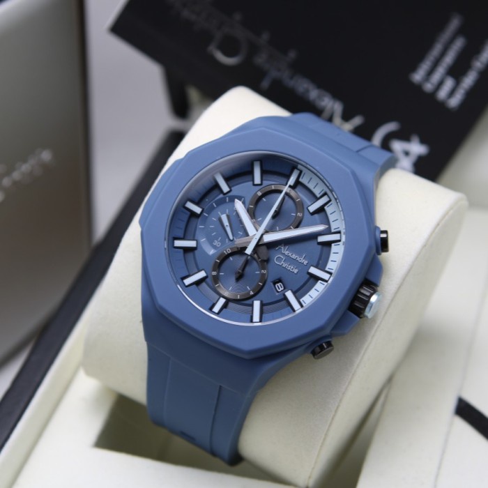 ✅Sale Jam Tangan Pria Alexandre Christie Ac 6590 Ac6590 Blue Original Limited