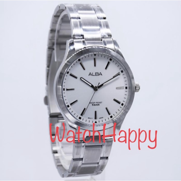 ✅Ori Alba Arx017X1 Silver White Dial Men Arx017 Stainless Steel Original Berkualitas