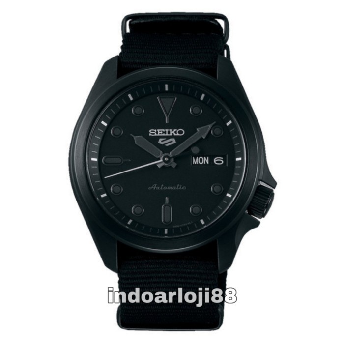 ✅Sale Seiko 5 Sports Srpe69K1 Automatic Black Dial Black Nylon Strap Terbaru