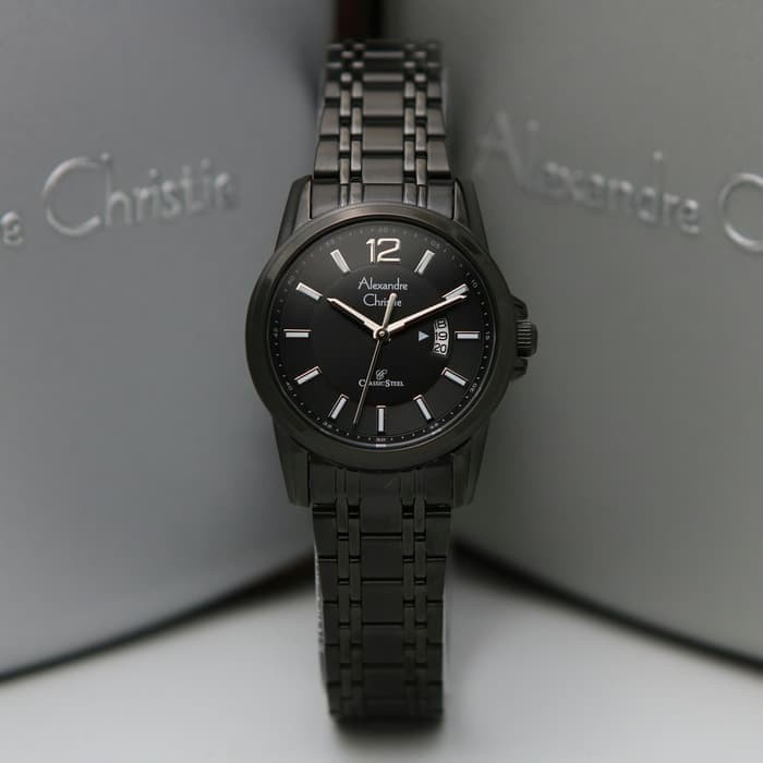 ✅Baru Jam Tangan Wanita Alexandre Christie Ac 8325 Original - Full Black Berkualitas