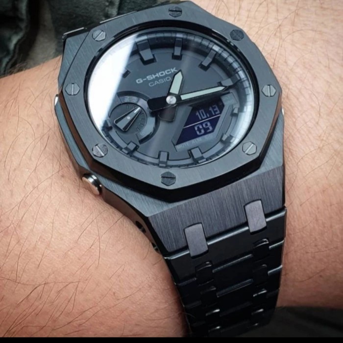 ✅Termurah Jam G-Shock Ga-2100-1A1Dr Original Hitam Rantai Terbatas