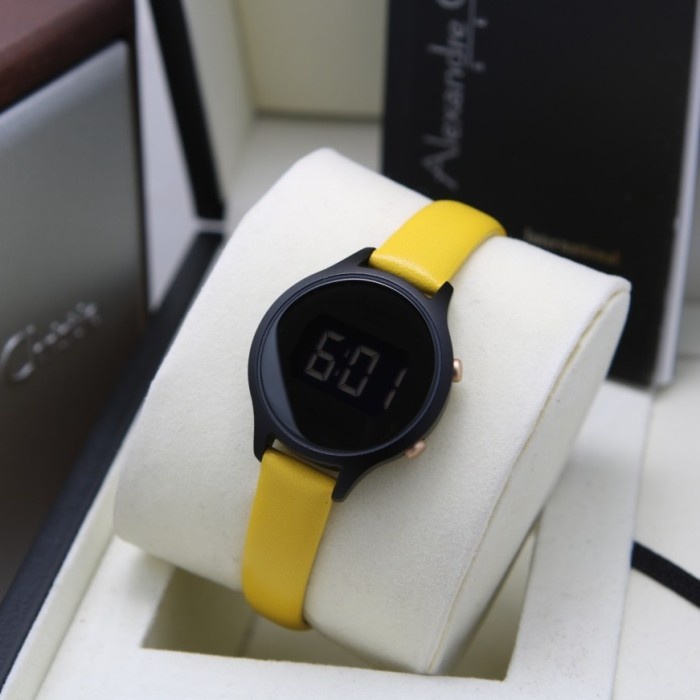 ✅New Jam Tangan Wanita Digital Alexandre Christie Ac 9379 Ac9379 Yellow Klt Bisa Gojek