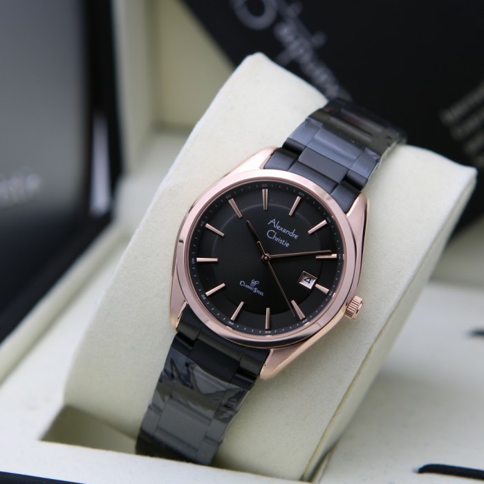 ✅New Alexandre Christie Ac 8648 / Ac 8648Ld Rosegold Black OriginalGaransi Bisa Gojek