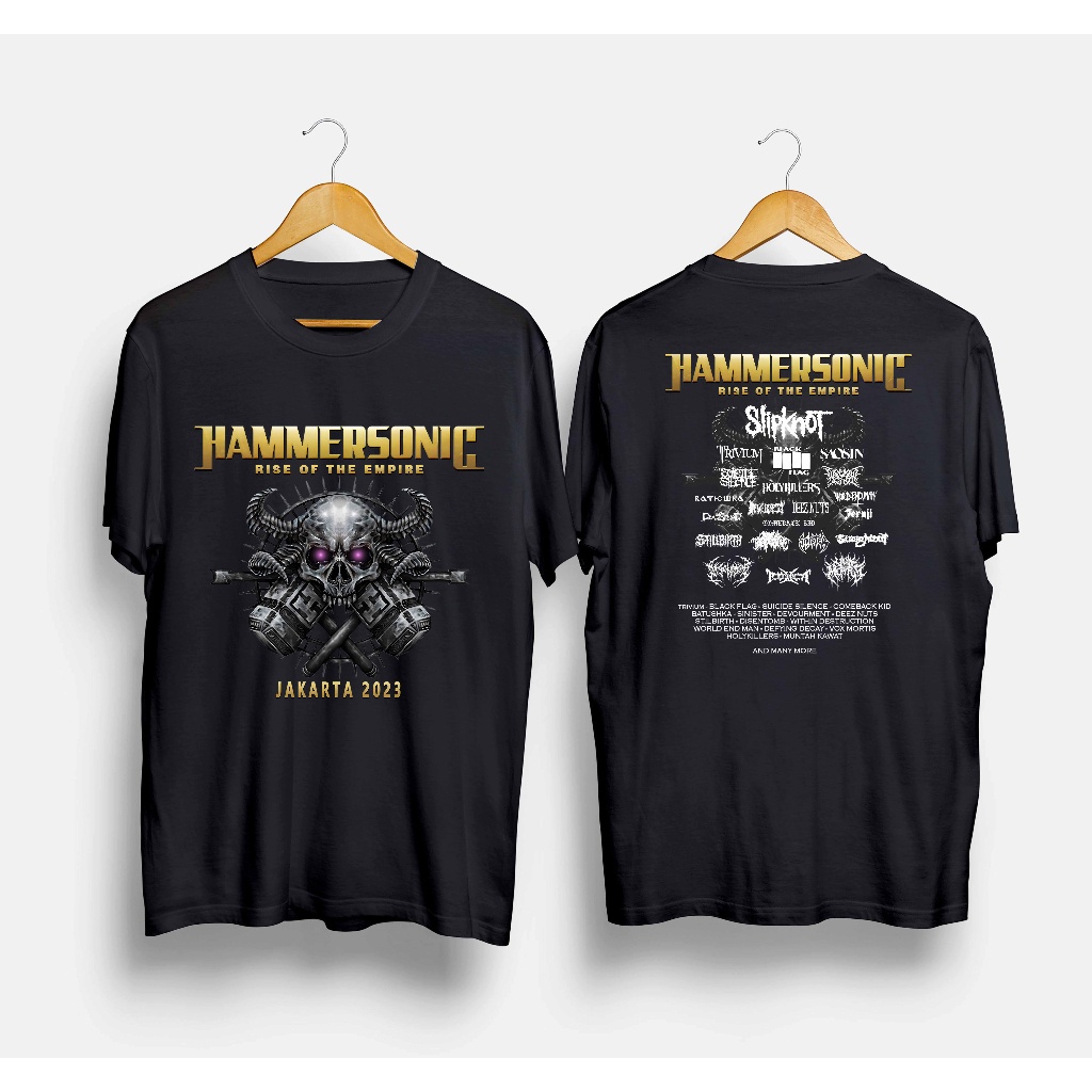 Kaos Band Hammersonic 2023 / Tshirt Konser Musik Metal Hammersonic / Slipknot Perfomance