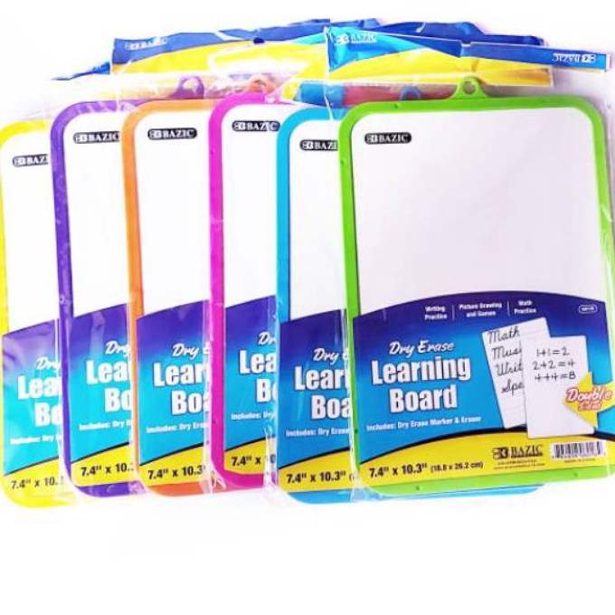 

[Z16♥) Bazic Dry-Erase Learning Board Papan Tulis Whiteboard Kecil.!!