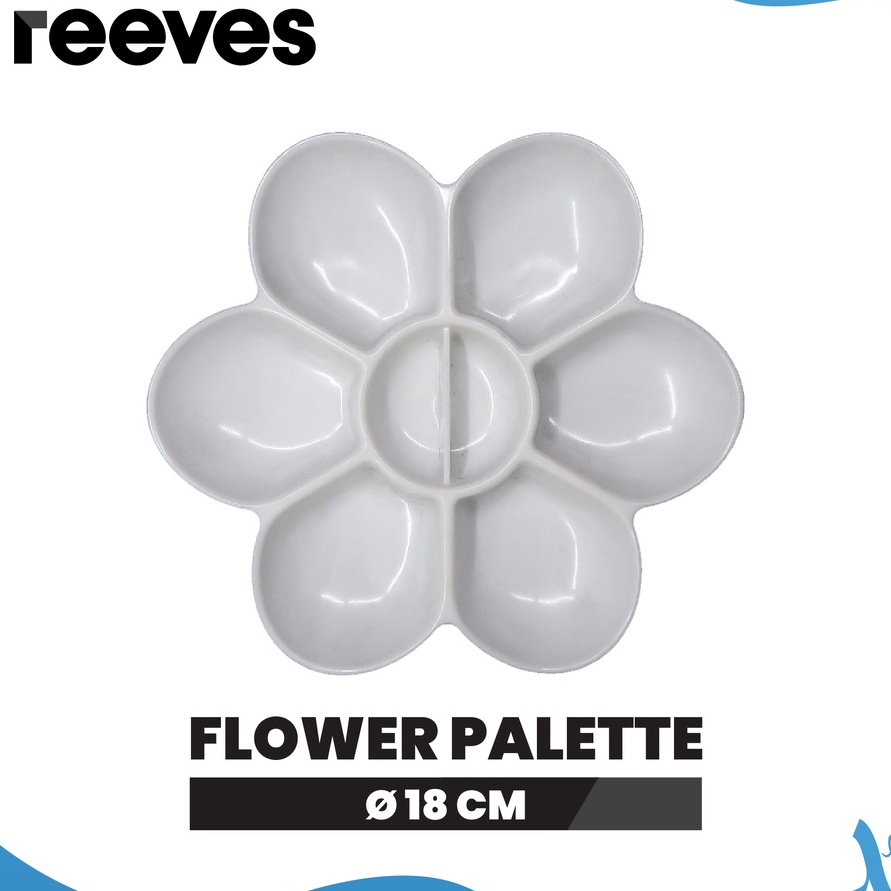 

[N26❦) Palet Lukis Reeves Flower Plastic Palette.