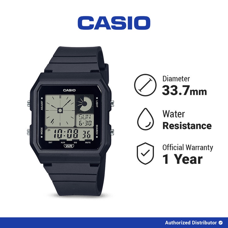 Jam Tangan Pria Casio General LF-20W-1ADF Original Digital Black