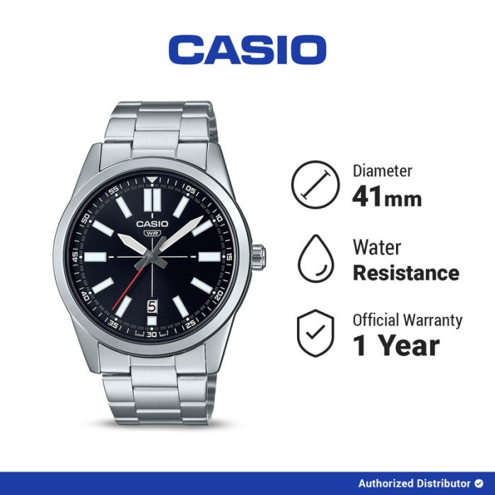 [READY INSTANT] Casio Jam Tangan Pria MTP-VD02D-1EUDF Analog Original