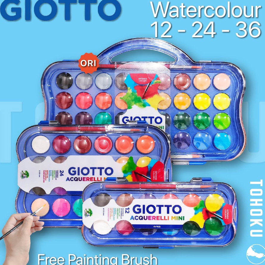 

(U16✉) Giotto Acquerelli Mini ( Water Color Cake / Cat Air Set).
