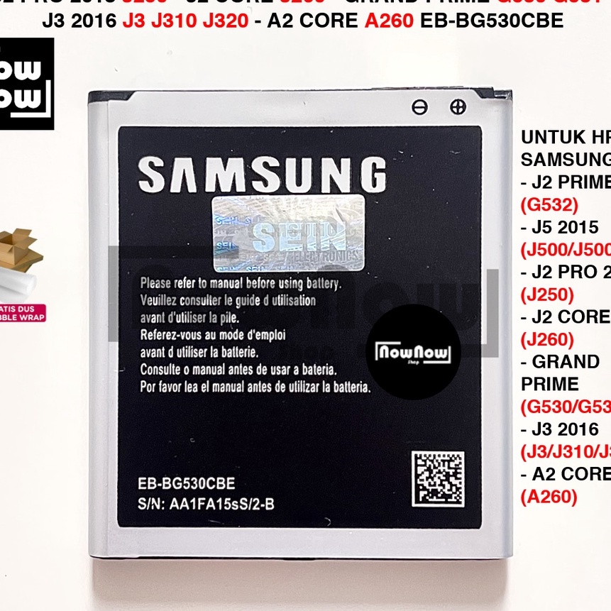 (L42♪) Baterai Samsung Galaxy J2 Prime G532 - J5 2015 J500 J500G - J2 Pro 2018 J250 - J2 Core J260 -