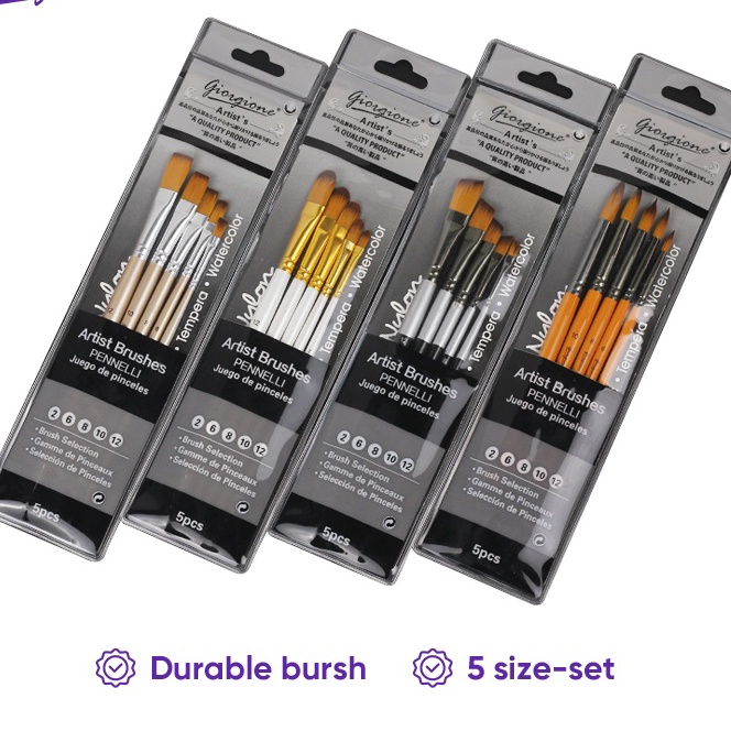 

(I43-☼] Giorgione Paint Brush Set Kuas Lukis 5pcs♡.!