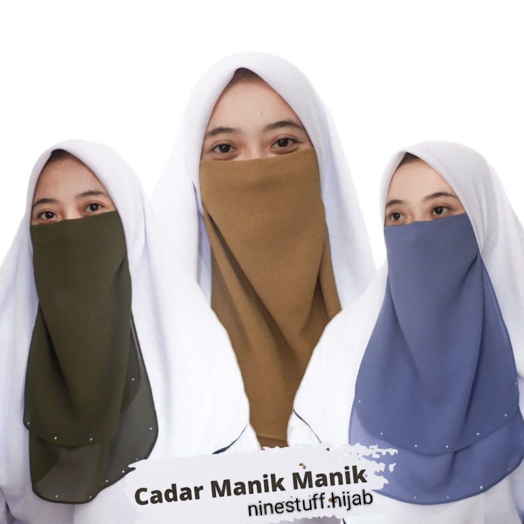 (50I☻@✺ Cadar Tali 2 layer Manik Permata cadar ceruty babydoll N-63