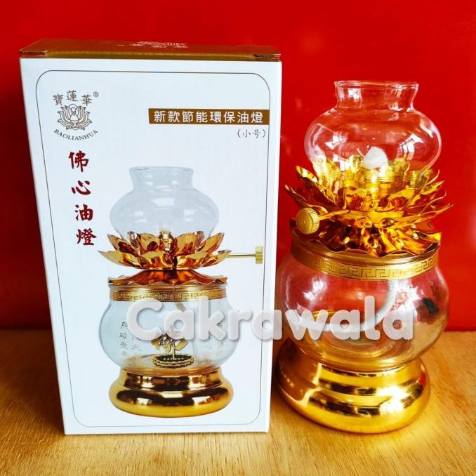 Lentera lampu sumbu minyak penerangan sembahyang lentera minyak
