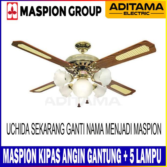 Maspion Kipas Angin Plafon Gantung 52Inch 5 Lampu Mcf-52 Mcf52