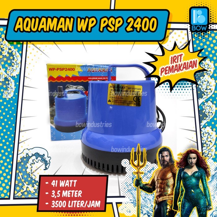 (COD DI TEMPAT) POMPA CELUP AIR KOLAM AQUARIUM AQUSCAPE KIYOSAKI PSP 2400 60 WATT 3.5