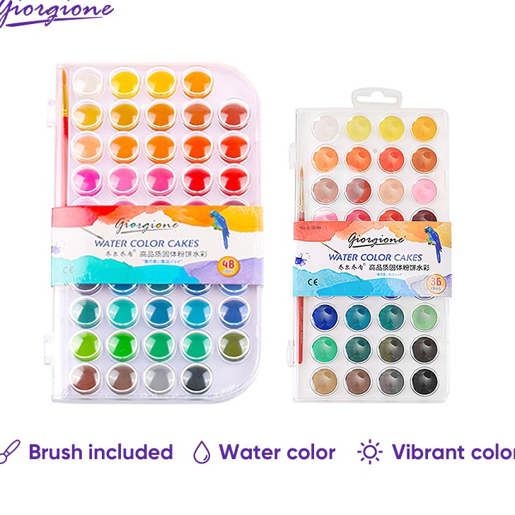 

Readystock Giorgione Solid Watercolor Paint Cat Air 12/16/24/28/36/48 Warna