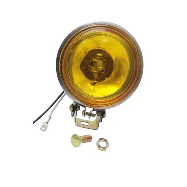 lampu tembak kabut sorot Halogen Bulat Mika Kuning universal u/ motor ready