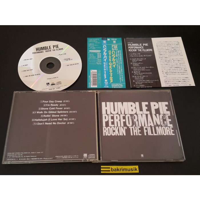 CD - Humble Pie - Performance - Rockin' The Fillmore - Japan Obi - P01