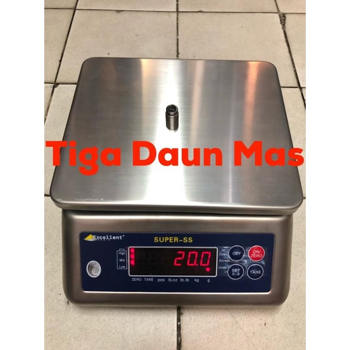 Timbangan Meja Antiair / Timbangan water proof Excellent Super SS