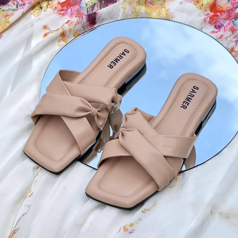 SARMER CANDY FLAT IVORY - Sandal Wanita