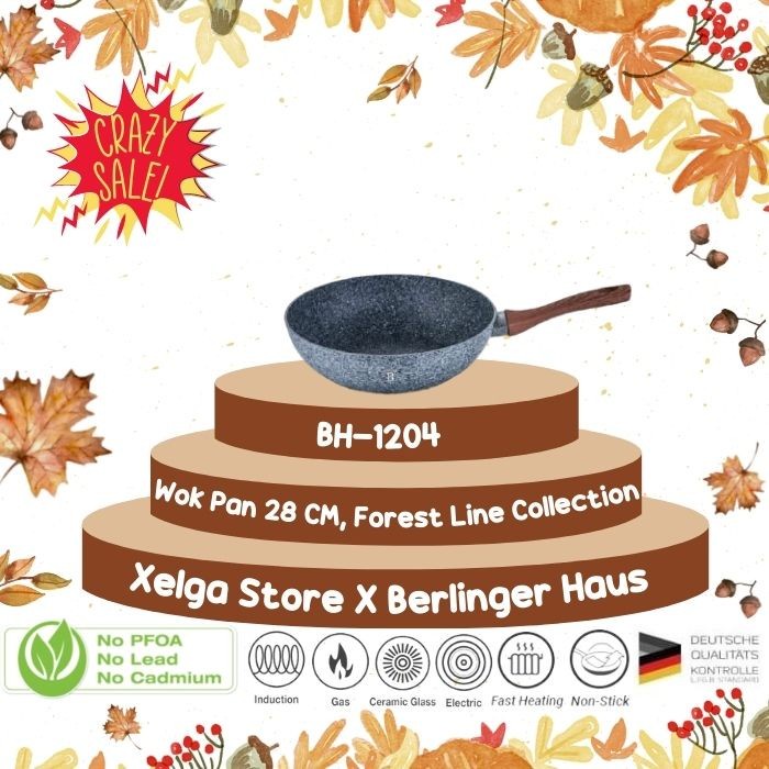 ✨Baru Promo Berlinger Haus Wok 28 Cm / Panci Wajan Penggorengan Limited