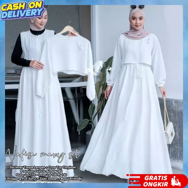 Gsmis Model Baru Dress Gamia Elegan Maxi Lebaran Terbaru Viral Mewah Busui Import Remaja Gamis Wanit