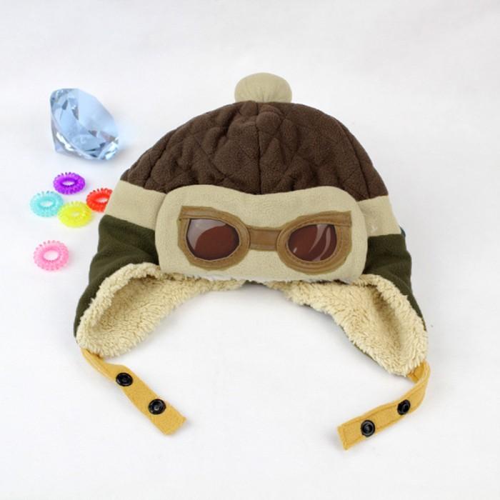 TOPI BAYI PILOT KUPLUK ANAK PILOT PORORO KOREA STYLE BABY COWO CEWE