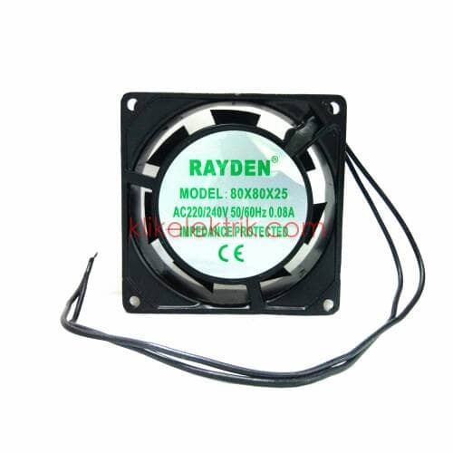 Discount Kipas Fan AC 220V Rayden 80 x 80 x 25 mm Cooling Fan 8cm Colok Listrik /KIPAS ANGIN