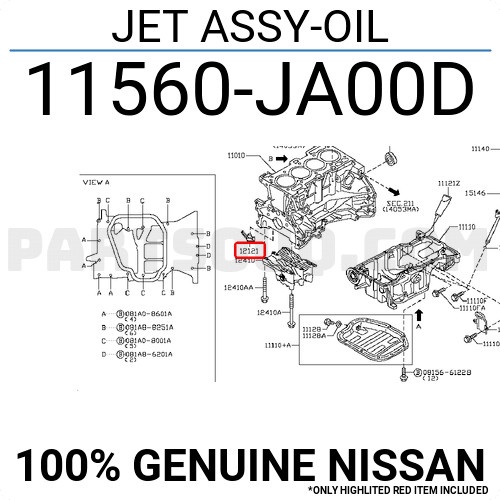 Jet Oil Nissan Xtrail T31 Original Genuine Part Best