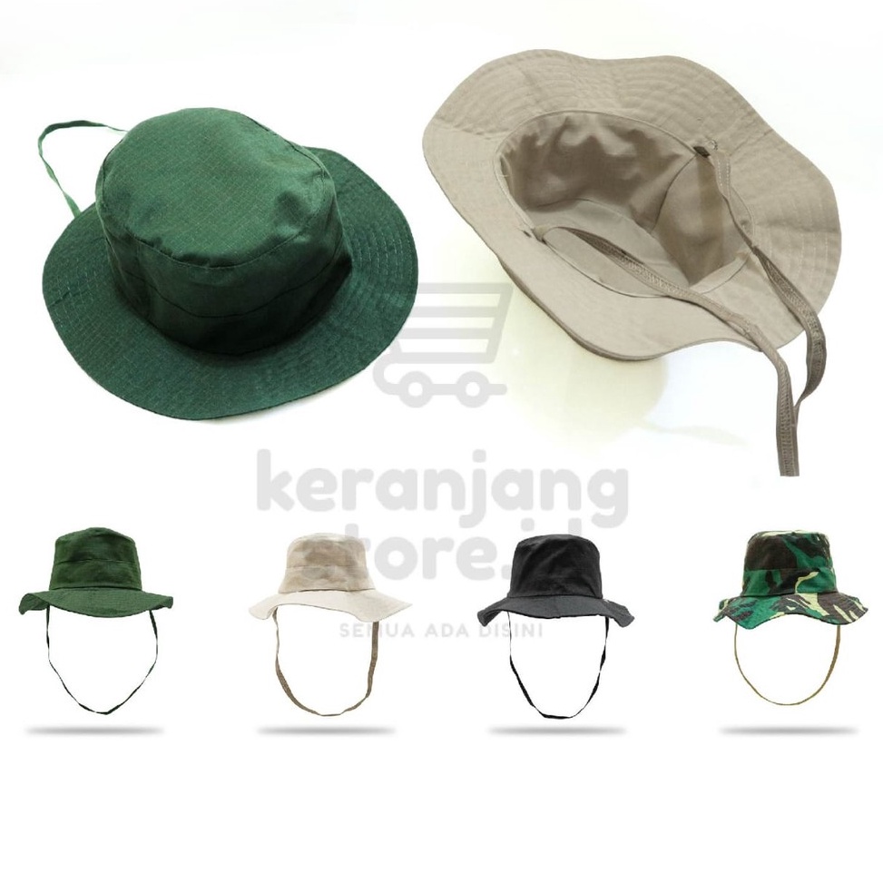 RBRQ7854  Topi Rimba / Bucket Hat / Rimba Hat / Hiking Hat / Topi Hutan / Topi Gunung Bahan Jaoan dr