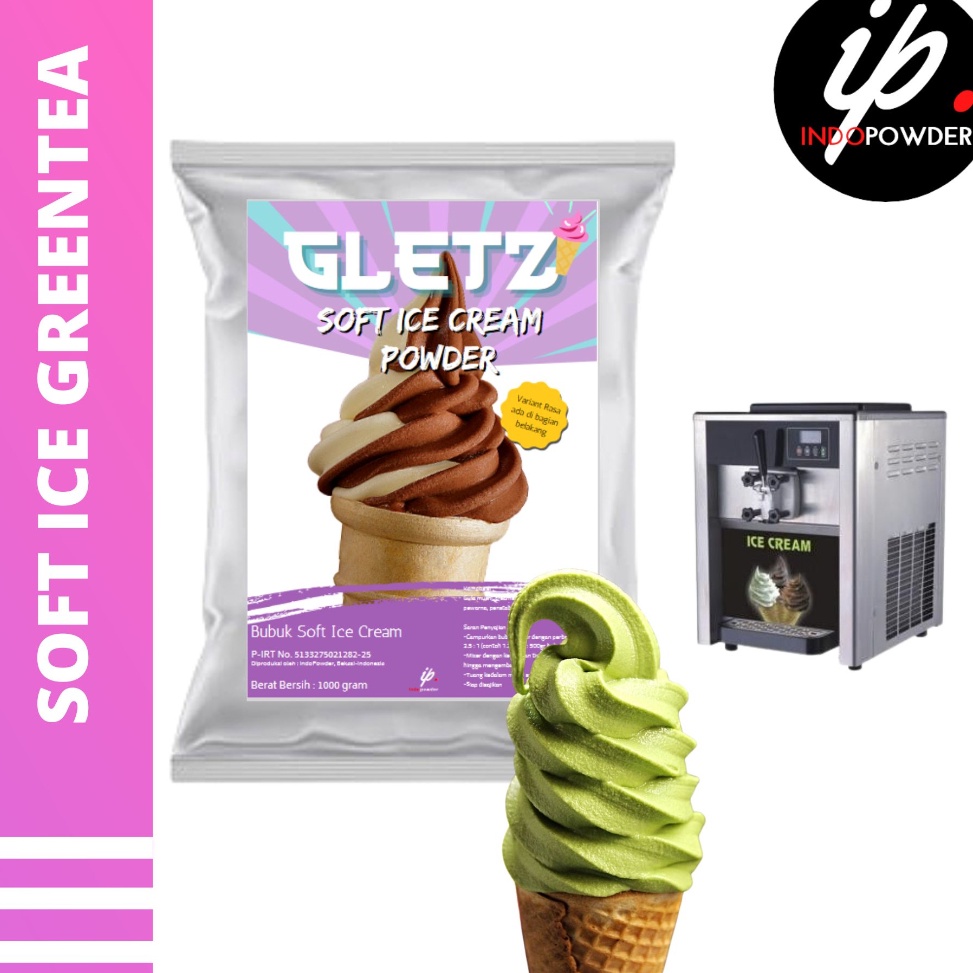 

PWJT3338 SOFT ICE CREAM GREEN TEA 1Kg - Bubuk Es Krim GREEN TEA - Bubuk Es Krim - SOFT ICE CREAM Powder 1Kg