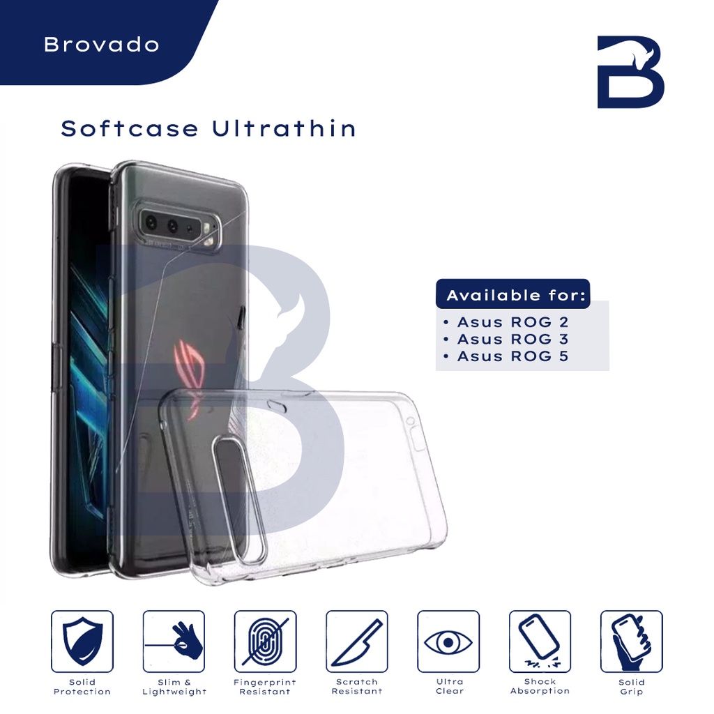 Casing Asus ROG 2 / 3 / 5 Softcase Ultrathin Silikon Jelly Bening