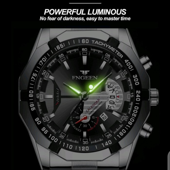 TERBARU Jam Tangan Pria FNGEEN ORIGINAL + FREE BOX & BATRAI /JAM TANGAN ANTI AIR/JAM TANGAN