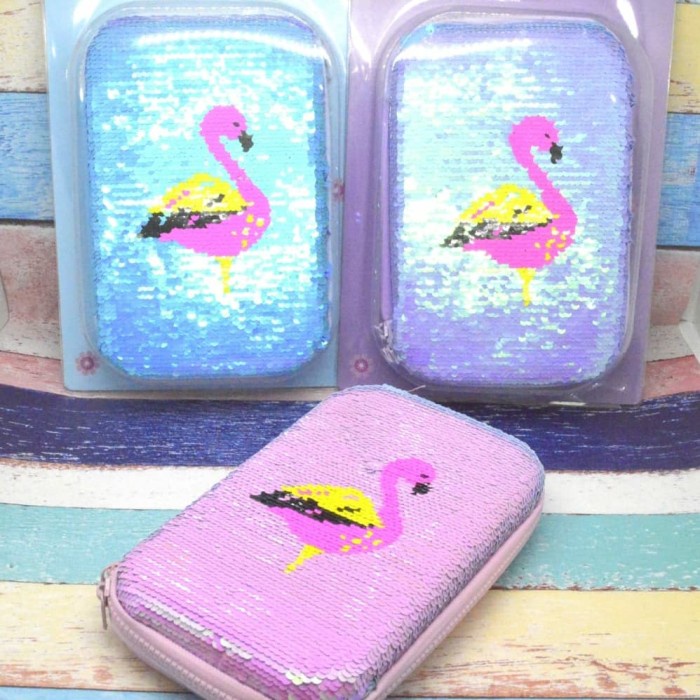 

KOTAK PENSIL SEQUIN BLISTER KARAKTER FLAMINGO WARNA WARNI