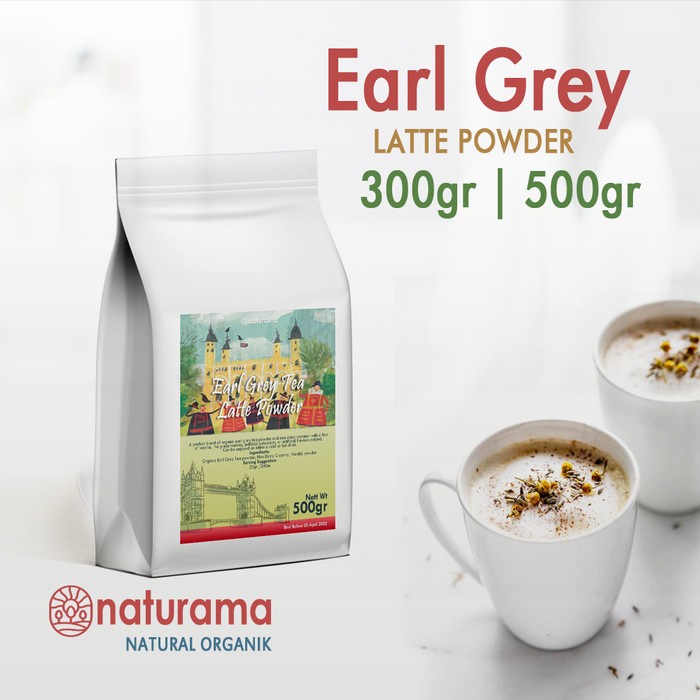 

Bubuk Teh Earl Grey Latte 300 gram Organik Tanpa Gula