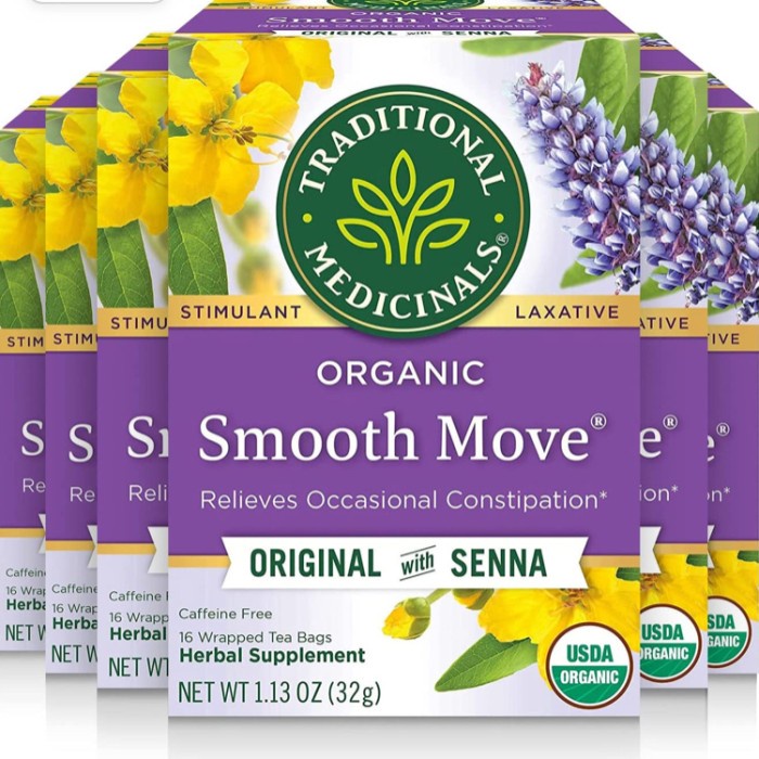 

Traditional Medicinals Organic Smooth Move Laxative Tea, 16 TeaBags (