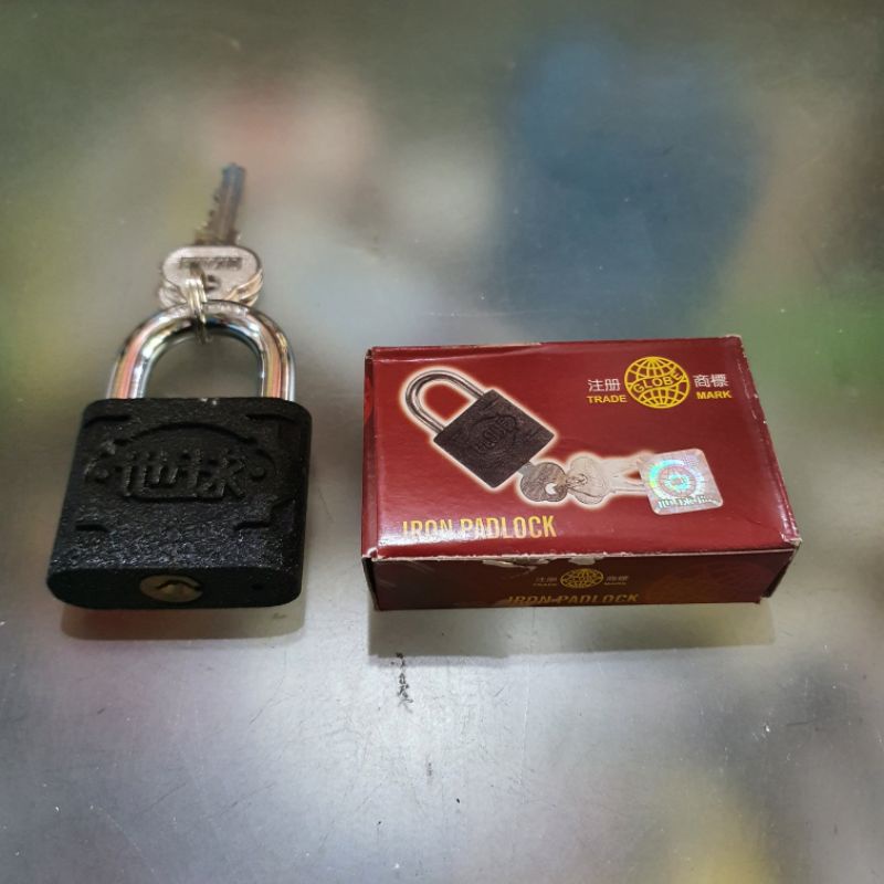 Gembok Hitam 50mm Globe Gembok Pagar Hitam Globe 50mm