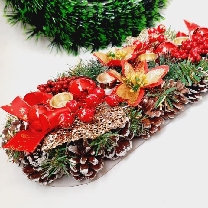 

Ready Tempat Lilin Natal Advent Dekorasi Kado Hiasan Natal 4 Lilin Doa Adven Original