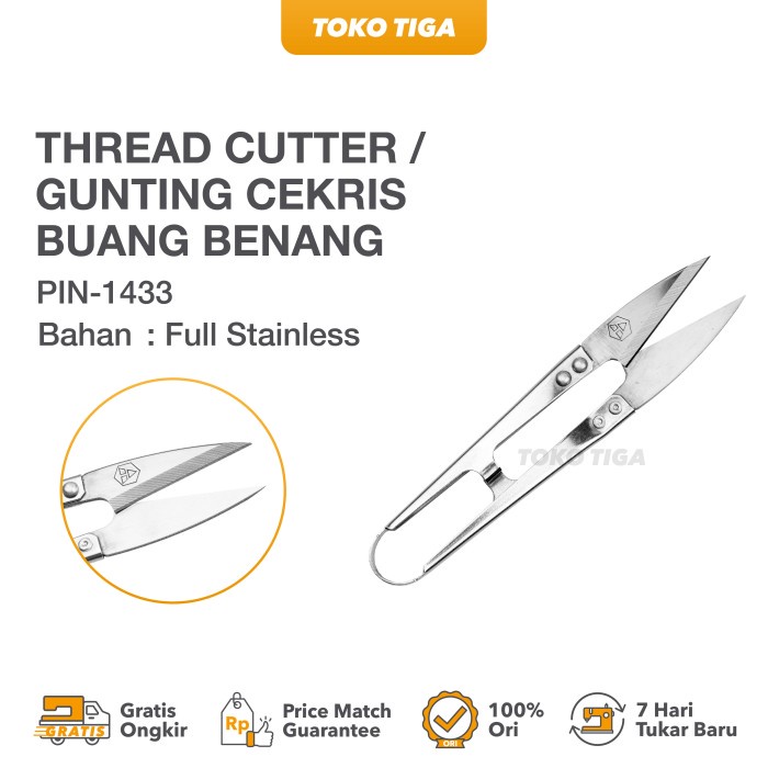 

Thread Cutter / Gunting Cekris Buang Benang Full Stainless (PIN-1433)