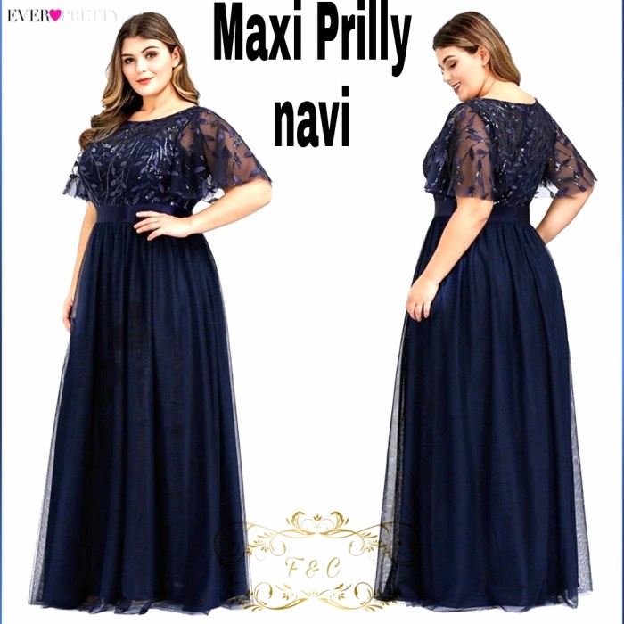 Gaun pesta wanita mewah dress modern big size jumbo tile natal