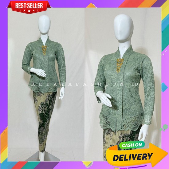 Set Kebaya Fashion Wanita Setelan Kebay Wanitaa Modern Kabaya Buat Kondangan Nikahan Atasan Kebaya M