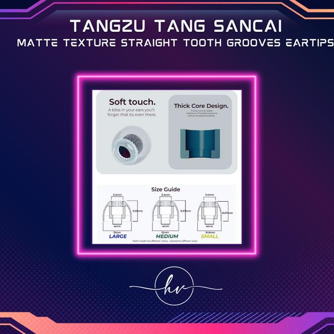 Tangzu Tang Sancai Grooves Eartips Earphone