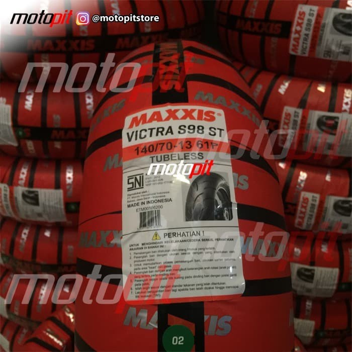 Maxxis VICTRA S98 ST 140/70-13 Ban Lebar Yamaha Nmax Belakang Tubeless ready